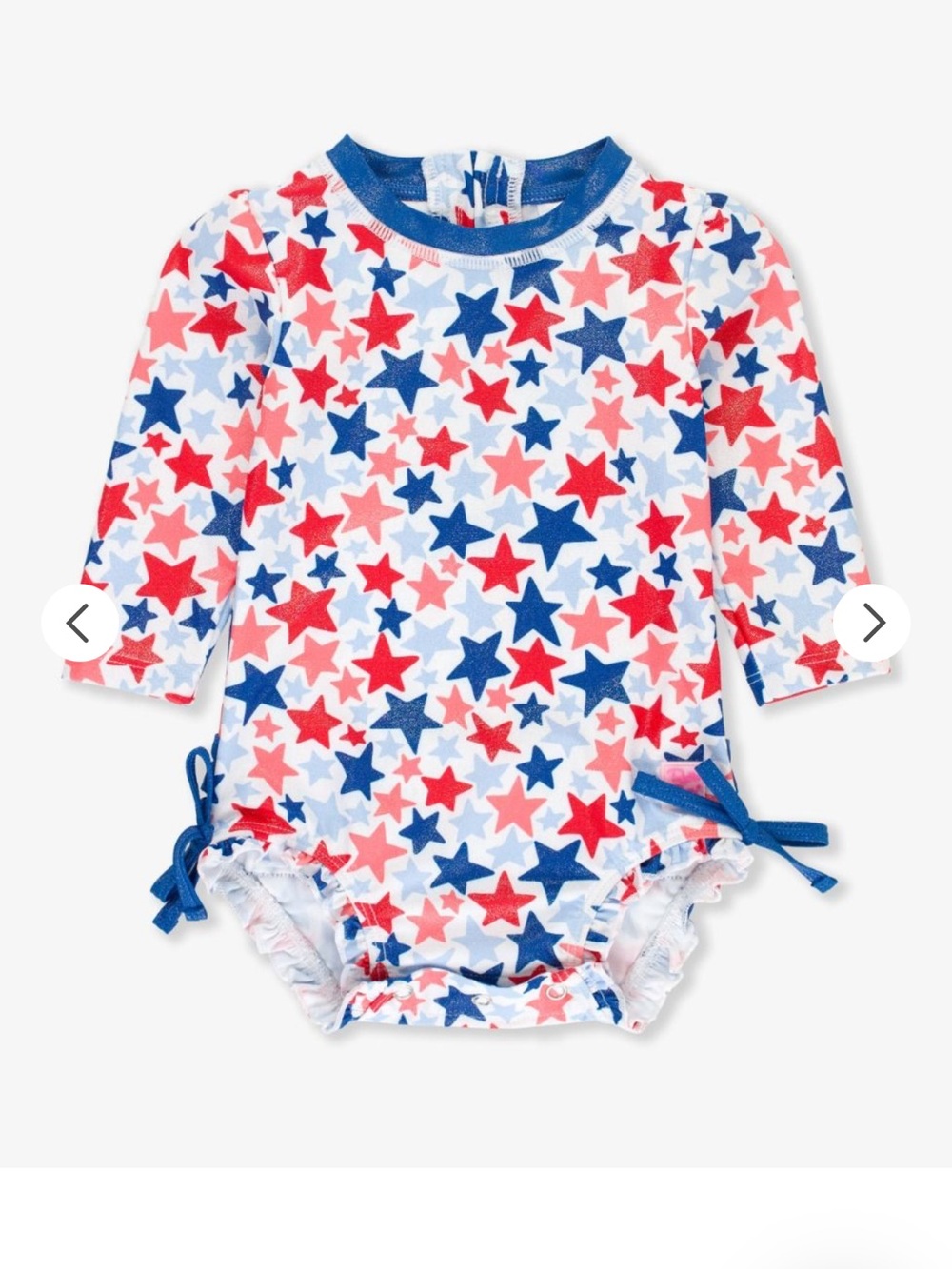 Ruffle Butts Rash Guard Swimsuit Star Star Spangled Shimmer 12-18 mo